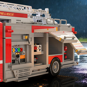 Zhuanyue 66148 Camión de Bomberos de Bloques de Construcción, Juguete Educativo para Niños de 8 a 13 Años, Compatible con la Serie City - Product Image 4