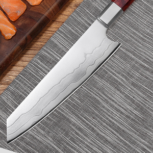 8 인치 미국 7 레이어 <span class=keywords><strong>440C</strong></span> 스테인레스 스틸 나무 손잡이 독특한 패턴 블레이드와 주방 Gyuto 칼 - Product Image 3