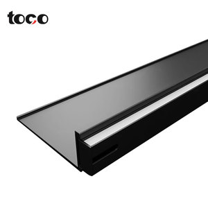 Custom High-End Modern Living Room <strong>Wall</strong> <strong>Shelf</strong> Black <strong>Gold</strong> Square Aluminum Profile Floating Display <strong>Shelves</strong> - Product Image 3