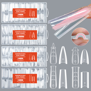 Nouvelle Offre Spéciale : 256 Formes Double pour Ongles Sandwich – Moules Professionnels pour Extensions Rapides de <span class=keywords><strong>French</strong></span> <span class=keywords><strong>Manucure</strong></span> – Outils de <span class=keywords><strong>Manucure</strong></span> Professionnels - Product Image 1