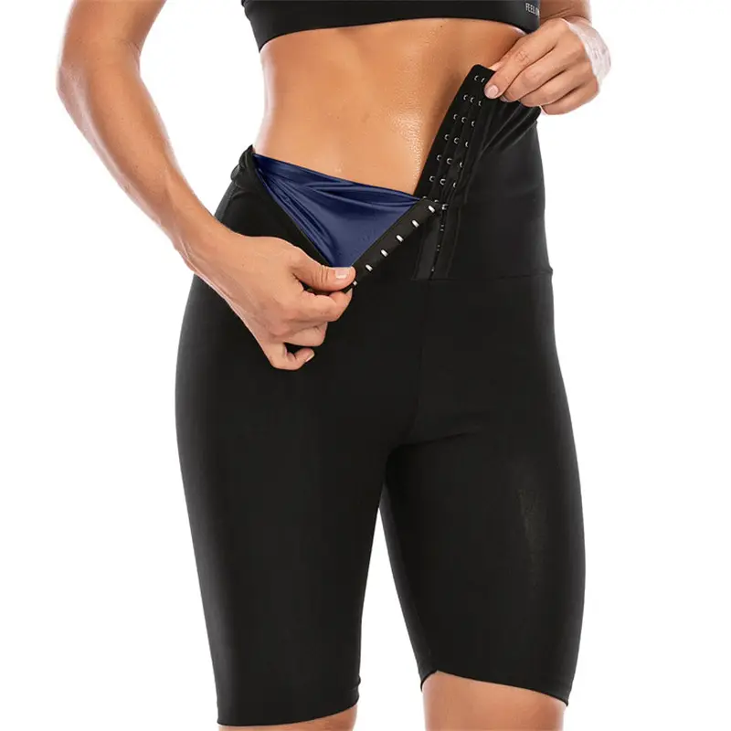 Custom Logo Yoga Pants 3/5/9 Cents Sauna Sweat Trousers Women High Waist Trainer Gym Shapewear Leggings