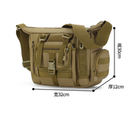 Sac à bandoulière pour ordinateur portable 14 pouces Sacs de sport pour hommes Sac à dos unique tactique pour hommes A4 Document Molle Messenger Bag