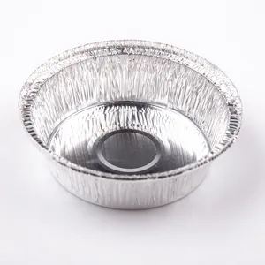 High-Grade 555ml Disposable round Aluminum Foil Lunch Box with Plastic Dome Lids for Take-Away Food Use