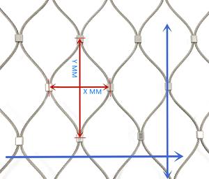AISI304 paslanmaz çelik tel kuş kafesi elmas yüksük halat örgü 25*40 Mesh boyutu siyah Finish için hayvanat bahçesi muhafazaları fabrika kesme - Product Image 1