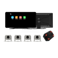 Système de sécurité pour camion 4CH AHD 1080P 360° avec aide au recul, écran tactile Android portable 10,1 pouces, CarPlay DVR pour camion