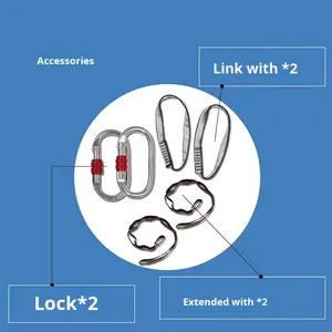 Ejercicio de inversión antigravedad para el hogar sin nudos 100% poliéster hamaca de Yoga aérea 156x108cm correa de extensión mosquetón modelo AN075 - Product Image 3
