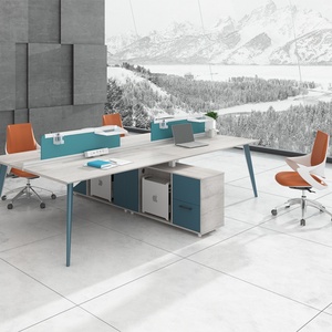 Office Furniture 4 Person Workstation Cubicle Partition Executive Office <b>Desks</b> and Workstations - Product Image 5