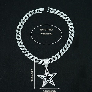 Collar con Colgante de Estrella de Cinco Puntas con Goteo de Aceite Azul y Perla, Insignia del Equipo de Rugby de los Dallas Cowboys, Éxito de Ventas Europeo y Americano - Product Image 6