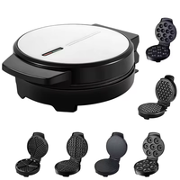Aifa 5 en 1 machine à gaufres et à beignets 5 en 1 détachable gaufrier rond à gâteau avec moule