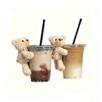 Décoration Adhésive Ludique pour Tasse à Café en Forme d'Ours, Ours en Peluche Personnalisé pour Tasse, Ornements Adhésifs pour Tasses pour la Maison et les Cafés