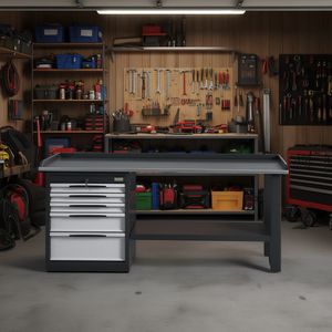 FG 131/R2 Workbench With <b>Drawers</b> And Shelf For Garage Or <b>Workshop</b> Use - Product Image 3