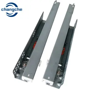 ChangChe Customized 3 Fold Concealed Drawer Runners Guides For Full Extension Soft Close Undermount Drawer Slide