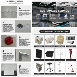 Armoire à bouteilles de gaz en acier à chaîne <span class=keywords><strong>fixe</strong></span> interne de style industriel, ignifuge et sécurisée, avec alarme, pour deux bouteilles inflammables - Product Image 5
