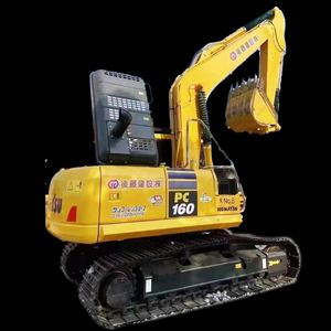 Excavatrice sur chenilles d'occasion Komatsu PC160 de 16 tonnes avec moteur et pompe - Équipement de construction lourd et performant - Product Image 1