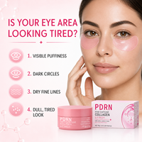 Patchs pour les yeux au collagène et à la caféine rose PDRN en gros, 60 patchs, masque raffermissant au rétinol pour les poches, les cernes et les ridules