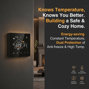 Termostato de Calefacción por Suelo Radiante Eléctrico K7 Tuya WiFi con Pantalla Táctil a Color, 16A 3200W, con Cable Sensor de 3 Metros, Control por Voz con Alexa y <span class=keywords><strong>Google</strong></span> - Product Image 5