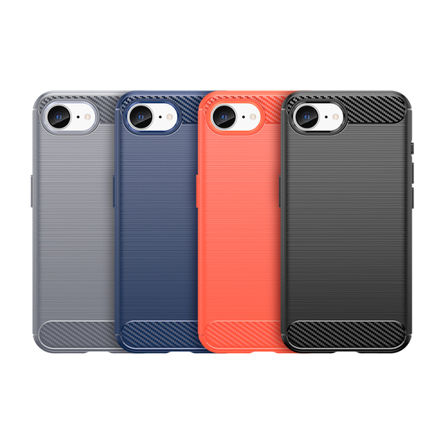 Wholesale OEM Rugged Carbon Fiber TPU Case for Apple iPhone 16E 16SE SE4 Shockproof Silicone Gel Bumper Slim Design Cover