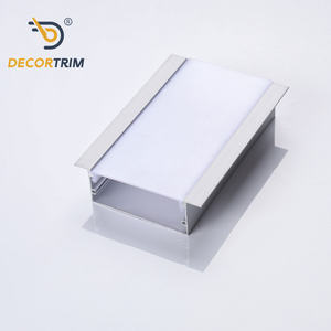 DECORTRIM โรงงานผลิตตามสั่ง โปรไฟล์โลหะคุณภาพสูงสำหรับฝาครอบพีซี  โปรไฟล์อะลูมิเนียมติดผนังแบบ LED  โปรไฟล์ LED สำหรับขอบผนัง - Product Image 1