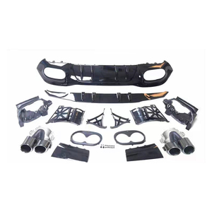 Diffuseur arrière double embouts d'échappement pour Mercedes benz classe A W177 2019 2020 2021 <span class=keywords><strong>2022</strong></span> 2023 A35 <span class=keywords><strong>A45</strong></span> lèvre de berline à hayon - Product Image 5