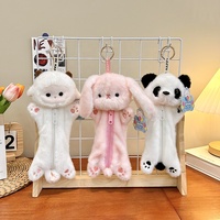 Trousse à crayons en peluche réaliste en forme d'animal, vente en gros d'usine, OEM ODM, pochette souple rembourrée pour fournitures scolaires, bureau, cadeau, jouet