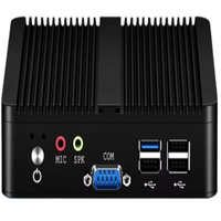 Mini PC de Bajo Consumo Sin Ventilador Intel I7-5500U J1900 J6412 N2840, Host Industrial Integrado con Doble LAN para Uso en Oficina, Hogar e Industria