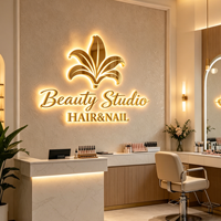 Enseigne LED 3D personnalisée rétroéclairée, lettres lumineuses intérieures/extérieures, logo d'entreprise, signalétique électronique pour SPA, salon de coiffure NALL