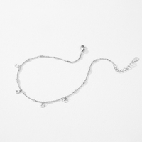 Ailmay Bracelet à chaîne en forme de lèvre en argent sterling véritable 925 Bracelets à maillons ajustables pour femmes Accessoire de mode pour fille