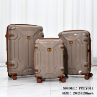 Valise classique légère à roulettes pivotantes de 20/24/28 pouces en PP avec fermeture éclair, grande capacité, avec compartiment extensible
