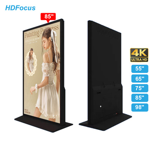 <span class=keywords><strong>Kiosque</strong></span> sur pied sans cadre à écran plein 4K UHD de 55, 65, 75, 85, 98 pouces, affichage publicitaire numérique Android WiFi avec CMS Cloud - Product Image 1