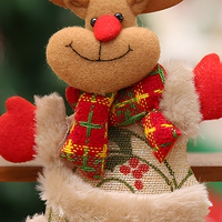 SuperZ Customize 2026 Ornements en tissu Joyeux Noël, Cadeau de Noël, Pendentifs Père Noël, Bonhomme de neige, Figurines d'arbre, Poupées, Décorations à suspendre pour la maison et le Nouvel An