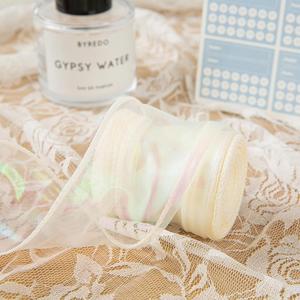 Ruban en organza irisé de 4/6 cm pour emballage cadeau style Fairycore, 10 yards/rouleau, vente en gros - Product Image 6