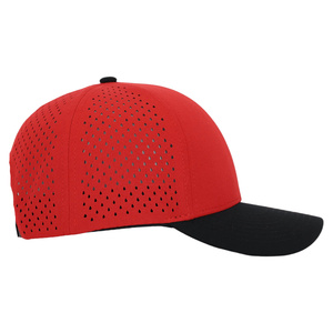 Wholesale Custom Logo Laser Cut Perforated <b>Baseball</b> <b>Cap</b> Waterproof Quick Dry 2 Tones 6 Panel Curved Brim Sports Hat with OEM Ser - Product Image 3