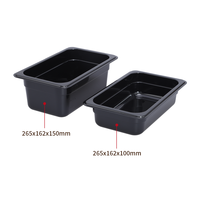 Bac à glace GN 1/4 en polycarbonate de haute qualité, écologique, pour équipement de restaurant, buffet d'hôtel et présentation