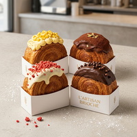 Boîtes à pâtisserie personnalisées, emballage Cromboloni, carton écologique de qualité alimentaire pour l'emballage de pain roulé, sandwichs et toasts de New York