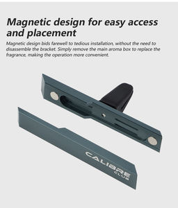 Ambientador de coche personalizado de lujo iluminación ambiental Clip de ventilación de <span class=keywords><strong>cuero</strong></span> de Metal difusor de Perfume aromaterapia regalo OEM/venta al por mayor - Product Image 2