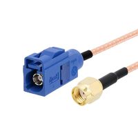 Câble Pigtail en cuivre gainé de PVC avec connecteur Fakra droit SMA à angle droit pour fibre optique RG316 Communication GHT GHT221