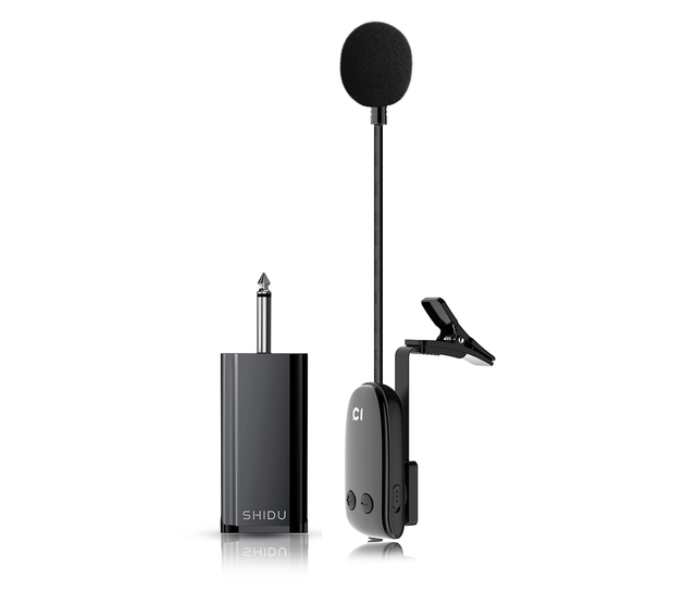 Shidu U16 Professional Musical Instrument UHF Wireless Microphone Saxophone Microphone with UHF Receiver