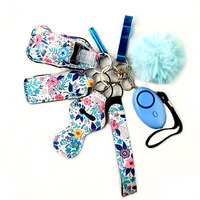 Ensemble de porte-clés de défense personnelle avec cordon de cou et bracelet, vente chaude, accessoires de sécurité personnels mignons