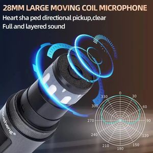 Micrófono Inalámbrico UHF Profesional Dinámico de Metal USB para W4 con Cancelación de Ruido, Ligero y Portátil para Escenario - Product Image 4