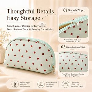 Petit sac de rangement pour soutien-gorge à motif de petits points, sac de voyage à fermeture éclair, organisateur de soutien-gorge, sac de protection pour femmes - Product Image 6