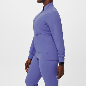 Giacca Medica Personalizzata con Logo, Maniche Lunghe, Vestibilità Classica, Collo Alto, Uniforme <span class=keywords><strong>per</strong></span> Infermieri, Set da Laboratorio <span class=keywords><strong>per</strong></span> Donne - Product Image 2