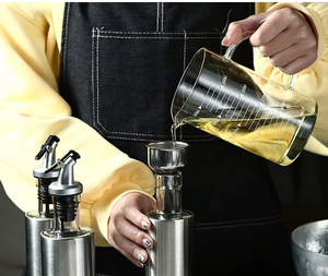 Botella de Vidrio al por Mayor para Aceite, 300ml, Transparente, para Cocina, Vino, Salsa de Soja, Vinagre - Product Image 6