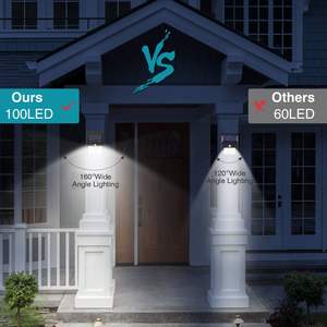 ไฟโซลาร์เซลล์ 20 LED สำหรับภายนอกอาคาร กันน้ำ พร้อมเซ็นเซอร์ตรวจจับความเคลื่อนไหว ไร้สาย ใช้สำหรับรักษาความปลอดภัย ติดผนังภายนอก ขายส่ง - Product Image 3