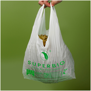 Bolsa de Plástico para Camisetas con Diseño de Hojas Verdes, Impresa con Logotipo OEM, para Tiendas Minoristas, Compras, Empaquetado, Venta al por Mayor - Product Image 4