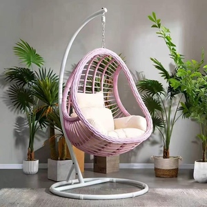 Sillón Colgante Doble Tipo Cesta de Mimbre, Cama Colgante para Balcón, Cuna de Ocio para Patio, Nido de Pájaro para Exterior e Interior - Product Image 5