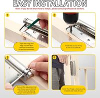 Charnières à ressort à double action, charnières de porte à fermeture automatique en acier inoxydable pour l'intérieur/l'extérieur, y compris les goupilles et les vis