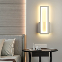 Lampe murale linéaire LED moderne en fer pour intérieur et extérieur, pour chambre à coucher, allée, escalier, décoration