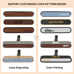 Factory Direct Supply Leather <strong>Car</strong> Air Vent Freshener Round Rectangle <strong>Car</strong> Aromatherapy Clip OEM ODM - Product Image 4