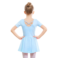 Justaucorps personnalisés en usine robe à manches courtes coton enfants Ballet danse justaucorps robe pour filles