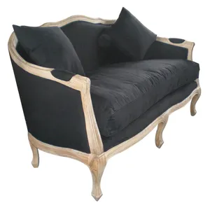 French provinciale Vintage classico Hotel mobili da soggiorno in legno massello rovere tessuto divano divanetto